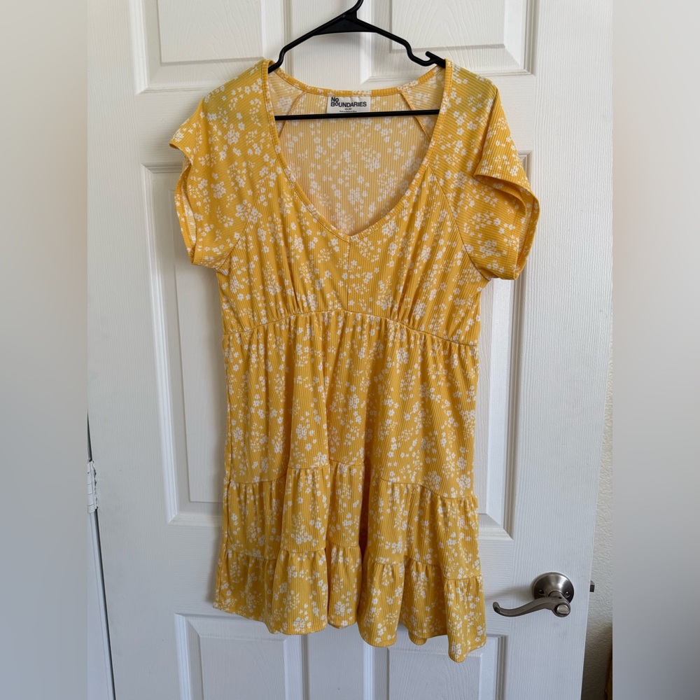 No Boundaries Yellow and White Floral Dress